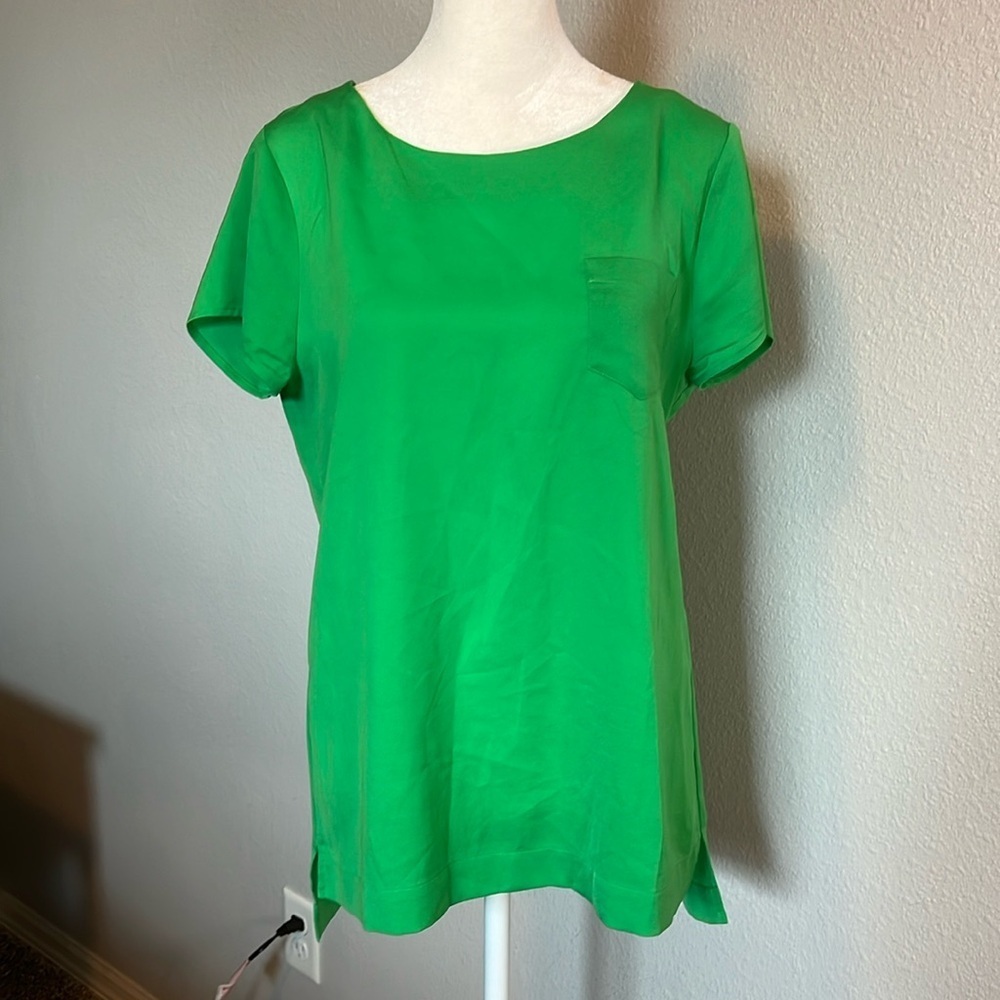 JCrew Factory Short Sleeve Blouse Green Size XS